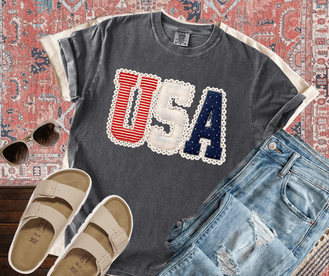 DEAL OF THE DAY - Patchwork USA (FINAL SALE) - Graphic Tee - The Red Rival