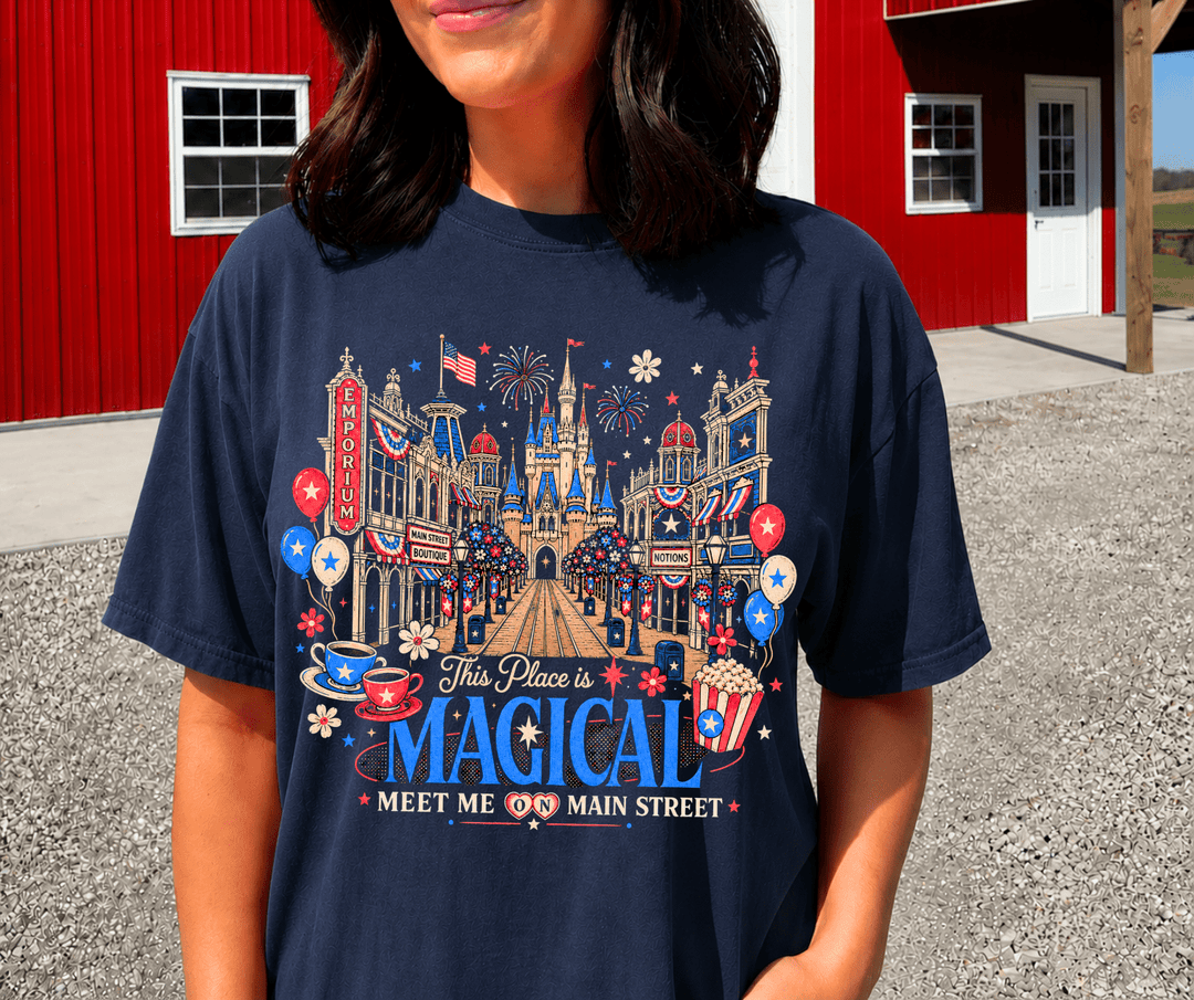 DEAL OF THE DAY - Patriotic Magical Main Navy Tee (FINAL SALE) - Graphic Tee - The Red Rival