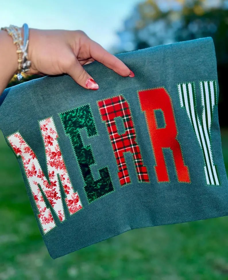 DEAL OF THE DAY - Patterned Merry Blue Spruce Tee (FINAL SALE) - Tees - The Red Rival