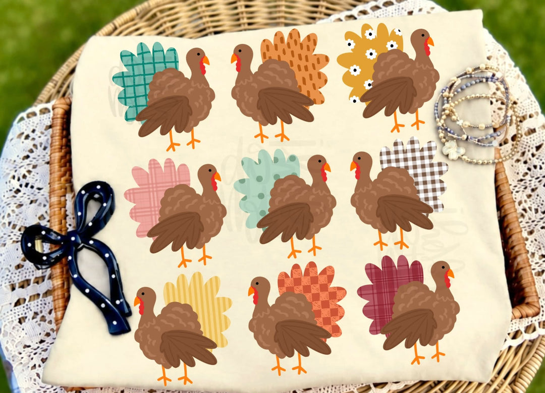 DEAL OF THE DAY - Patterned Turkeys Ivory Tee - (FINAL SALE) - Tees - The Red Rival