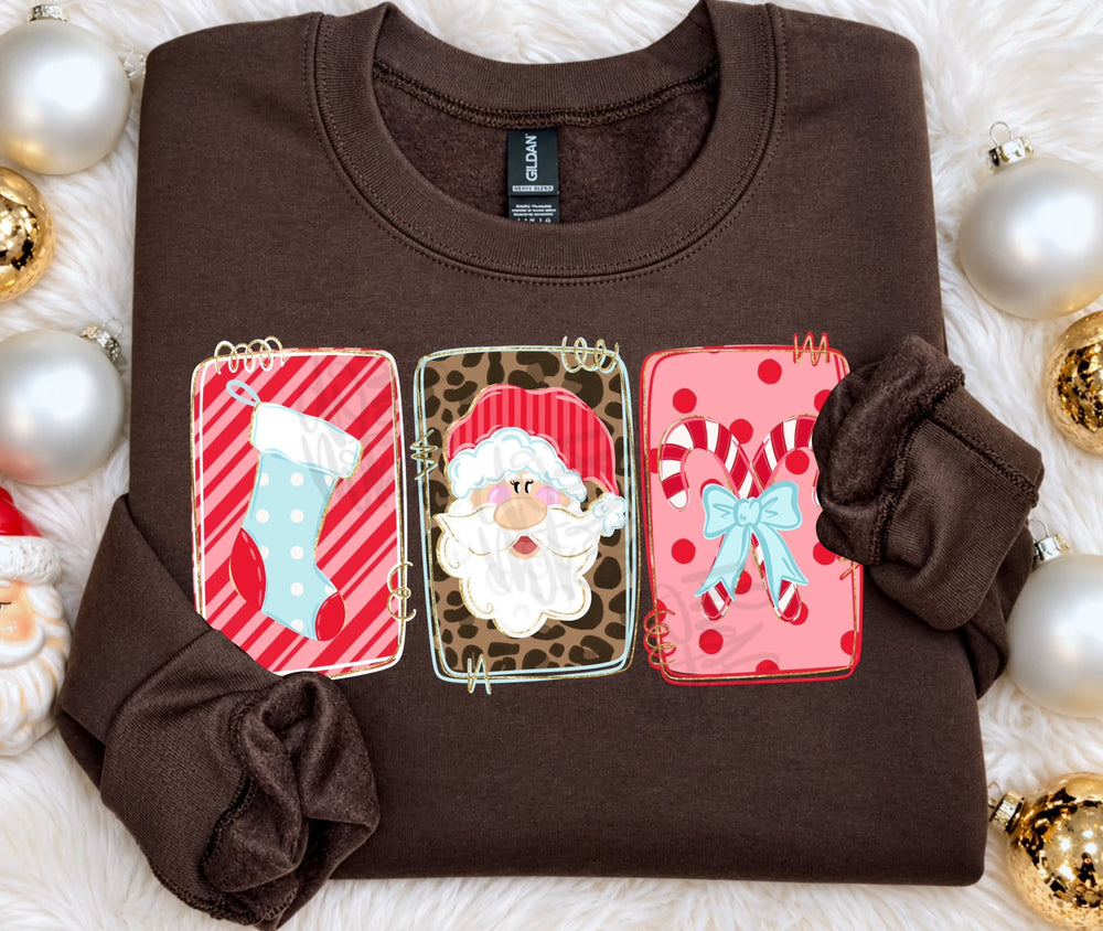 DEAL OF THE DAY - Pink Christmas Trio Brown Tee or Sweatshirt - FINAL SALE - Graphic Tee - The Red Rival