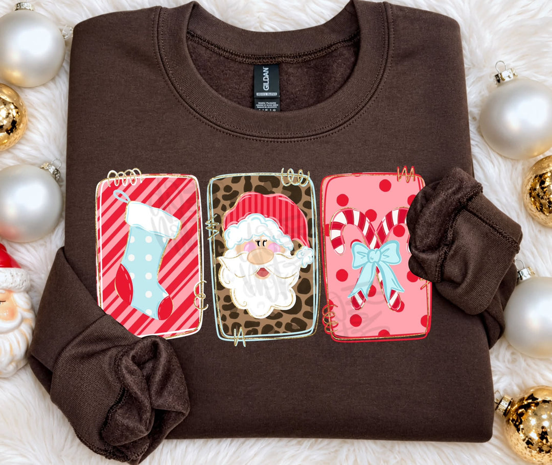 DEAL OF THE DAY - Pink Christmas Trio Brown Tee or Sweatshirt - FINAL SALE - Graphic Tee - The Red Rival
