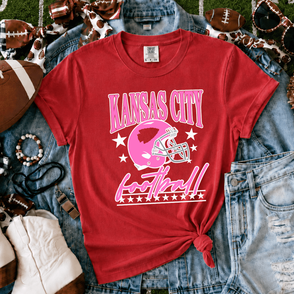 DEAL OF THE DAY - Pink Kansas City Football Red Tee or Sweatshirt - FINAL SALE - Graphic Tee - The Red Rival