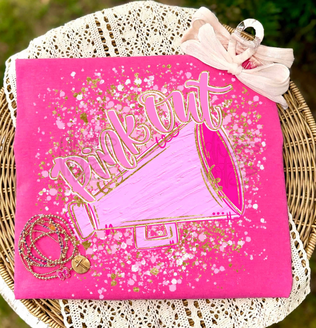 DEAL OF THE DAY - Pink Out CHEER Pink Tee - FINAL SALE - Graphic Tee - The Red Rival