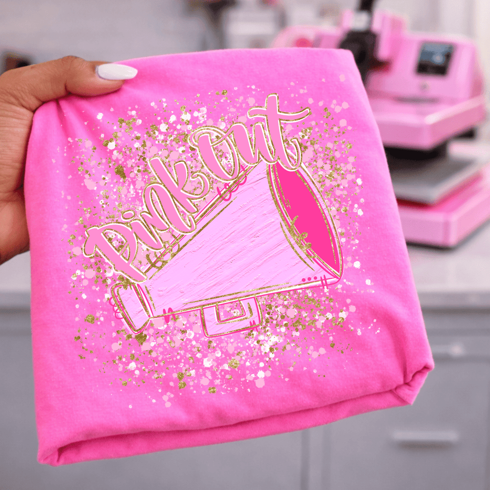 DEAL OF THE DAY - Pink Out CHEER Pink Tee - FINAL SALE - Graphic Tee - The Red Rival