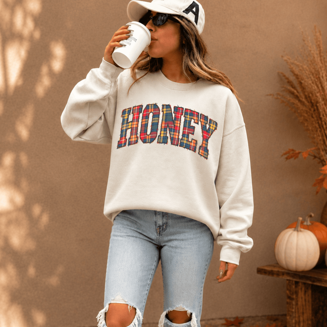 DEAL OF THE DAY - Plaid Honey Tan Tee or Sweatshirt - FINAL SALE - Graphic Tee - The Red Rival