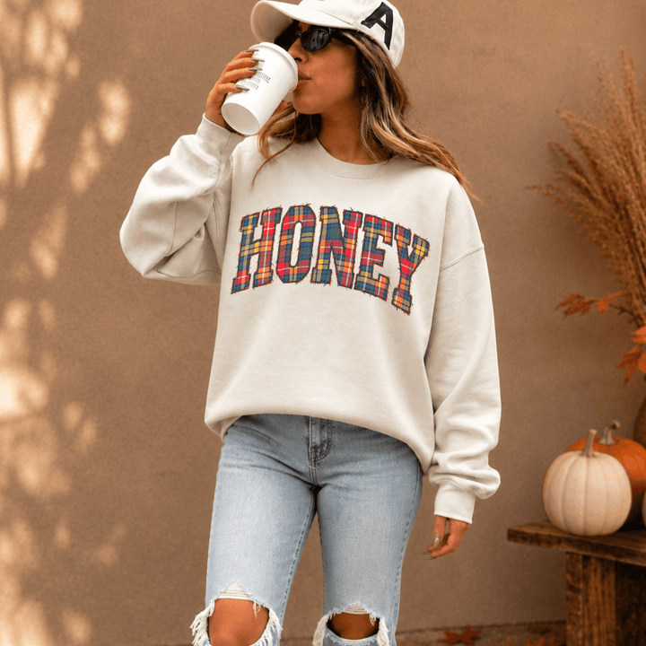 DEAL OF THE DAY - Plaid Honey Tan Tee or Sweatshirt - FINAL SALE - Graphic Tee - The Red Rival