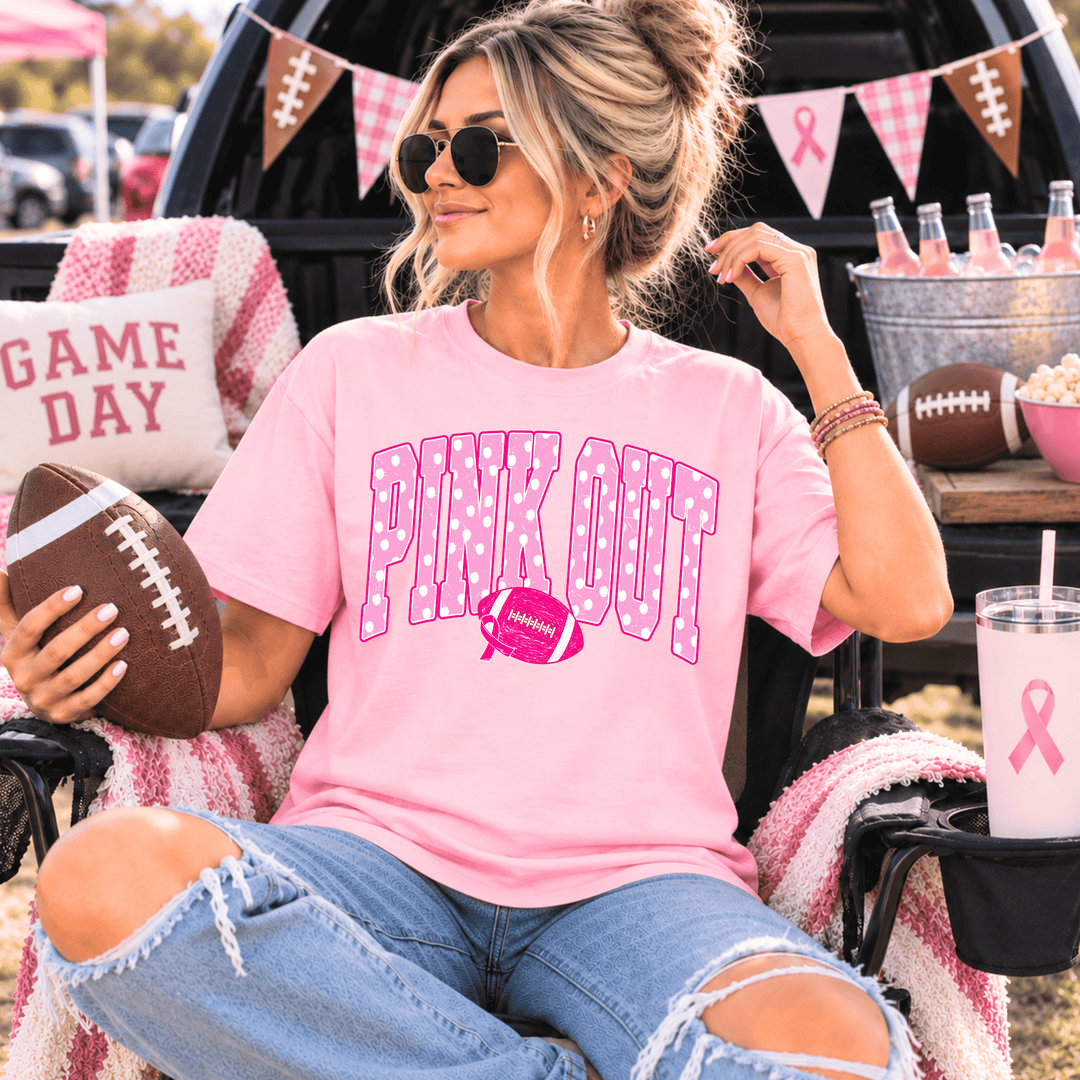 DEAL OF THE DAY - Polka Dot Pink Out Light Pink Tee or Sweatshirt - FINAL SALE - Graphic Tee - The Red Rival