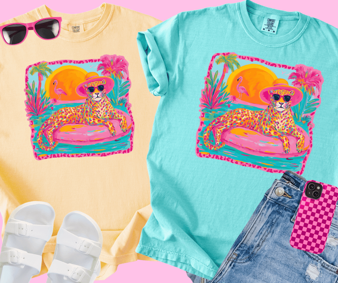 DEAL OF THE DAY - Pool Chillin Jaguar (Choose your Tee Color) (FINAL SALE) - Tees - The Red Rival