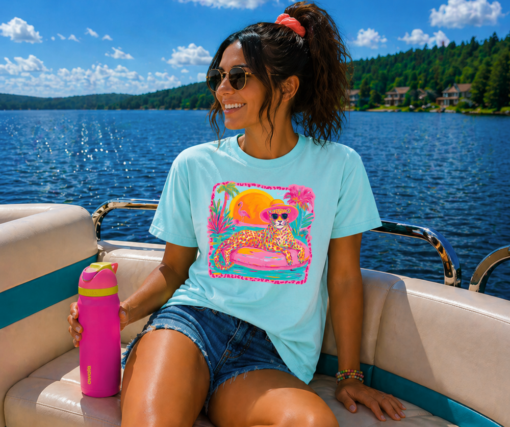 DEAL OF THE DAY - Pool Chillin Jaguar (Choose your Tee Color) (FINAL SALE) - Tees - The Red Rival