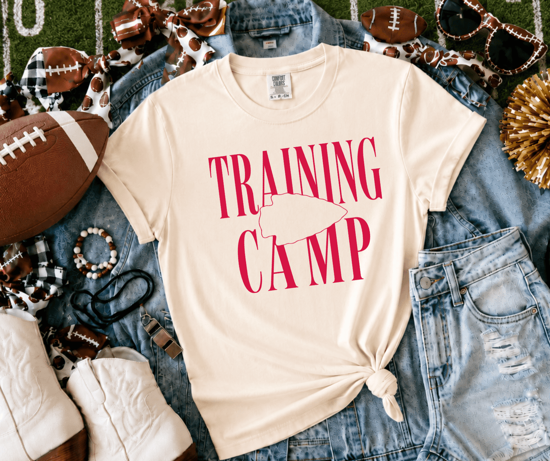 DEAL OF THE DAY - RED Simple Arrowhead TRAINING CAMP Ivory Tee (FINAL SALE) - Tees - The Red Rival