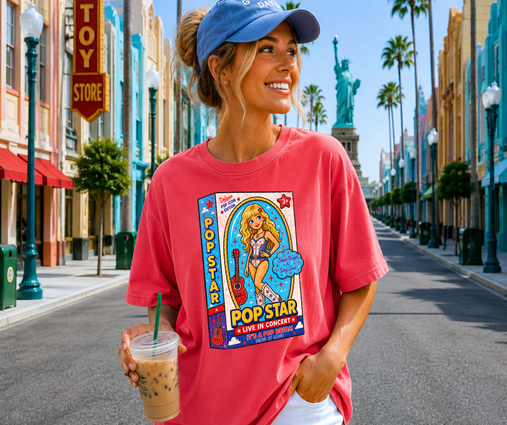 DEAL OF THE DAY - Red White & Blue Western Toy Pop Star (Select Your Tee Color) - FINAL SALE - Graphic Tee - The Red Rival