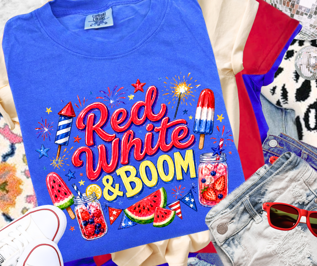 DEAL OF THE DAY - Red White & Boom Blue Tee - FINAL SALE - Tees - The Red Rival