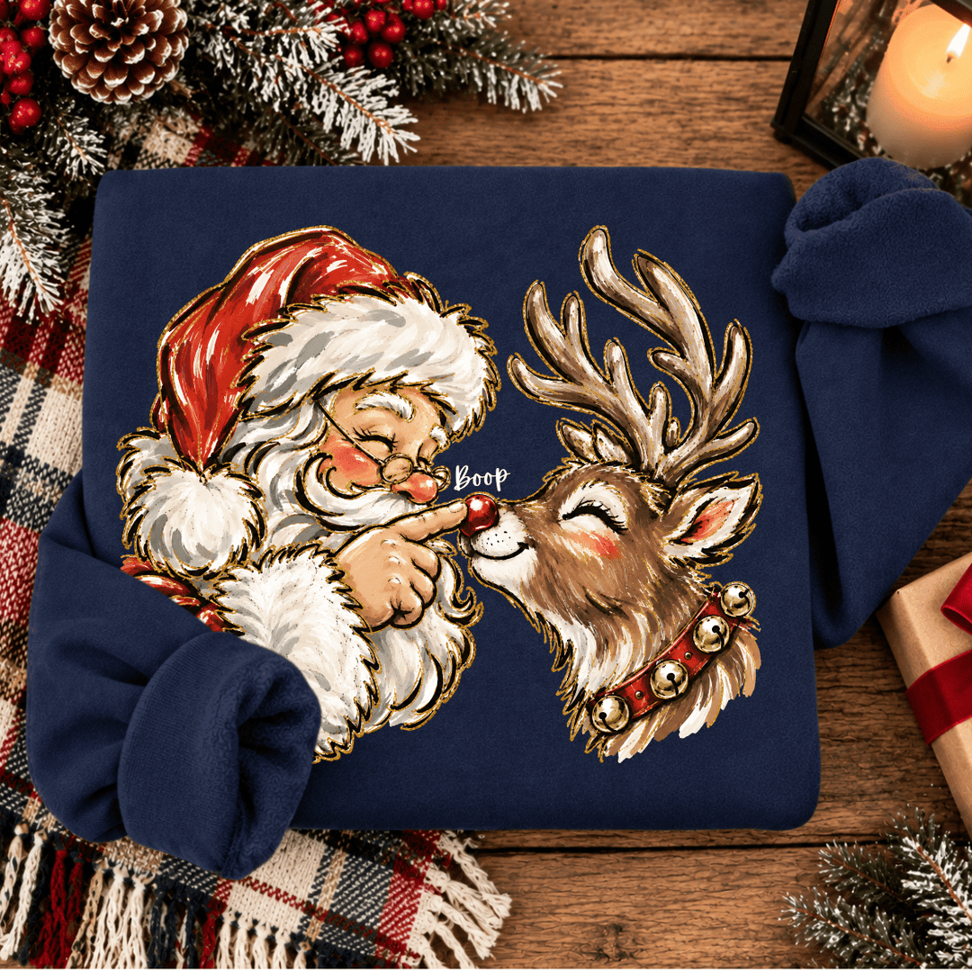 DEAL OF THE DAY - Santa Boop NAVY Tee or Sweatshirt - FINAL SALE - Graphic Tee - The Red Rival