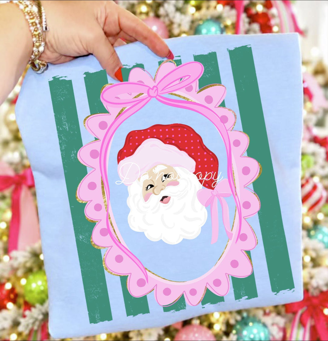 DEAL OF THE DAY - Santa Frame Blue Tee (FINAL SALE) - Tees - The Red Rival