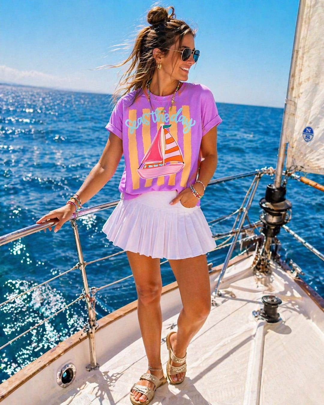 DEAL OF THE DAY - Seas the Day Purple Tee (FINAL SALE) - Tees - The Red Rival