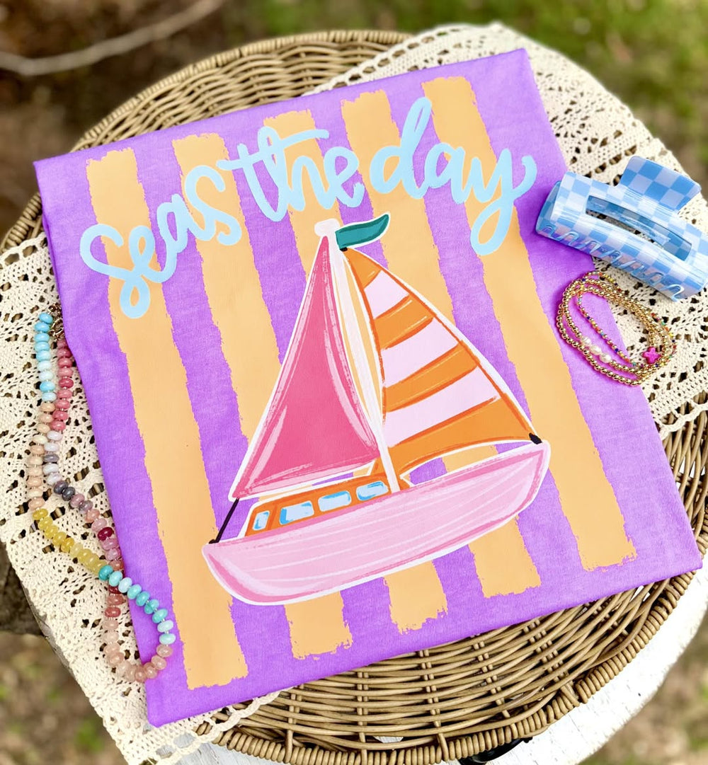 DEAL OF THE DAY - Seas the Day Purple Tee (FINAL SALE) - Tees - The Red Rival