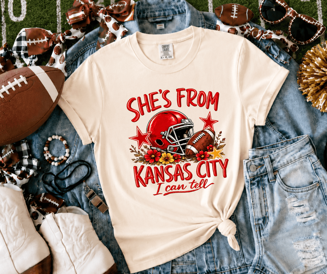 DEAL OF THE DAY - She's From Kansas City, I Can Tell - Ivory Tee (FINAL SALE) - Tees - The Red Rival