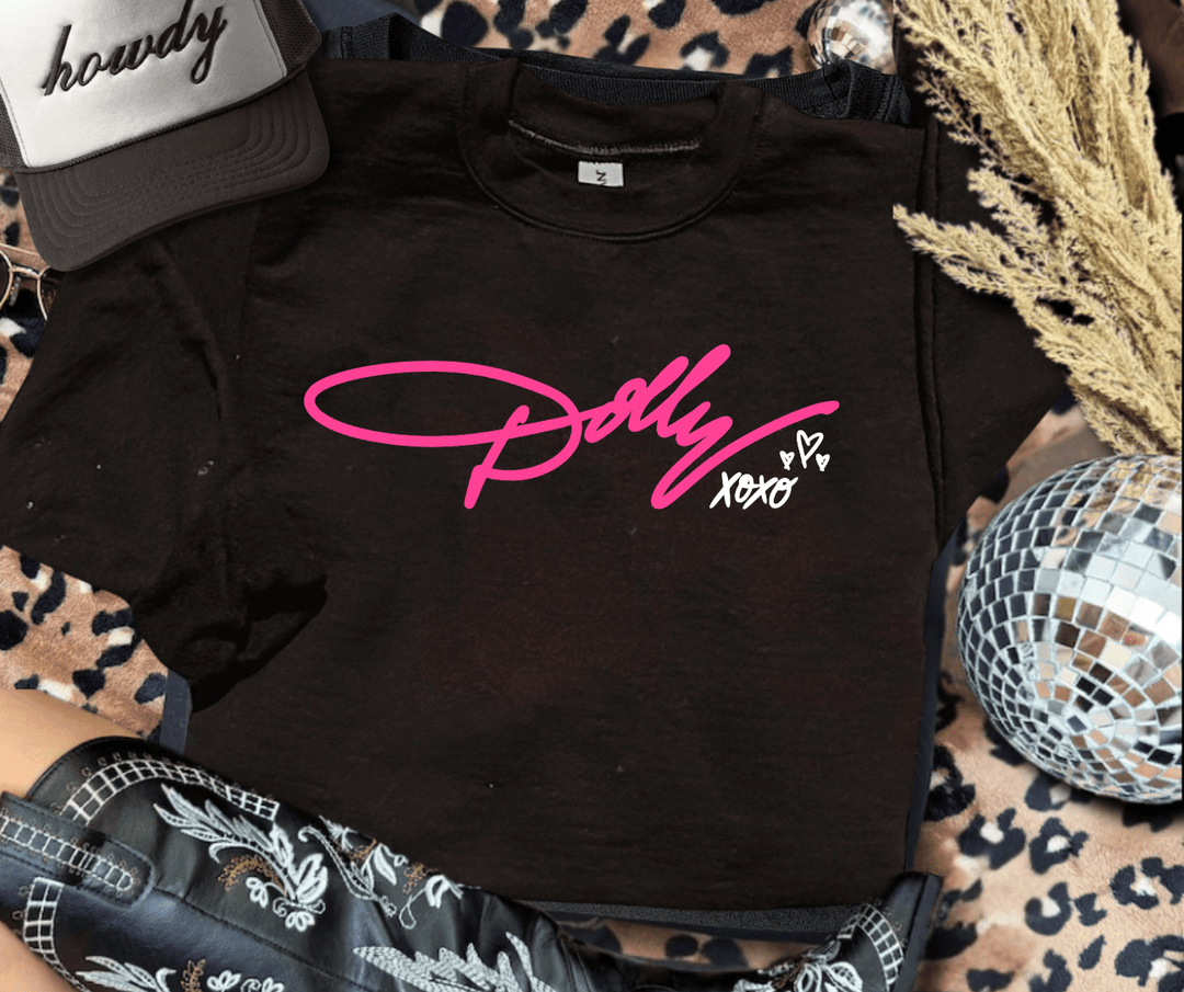 DEAL OF THE DAY - Signed Dolly XOXO Black Tee or Sweatshirt - FINAL SALE - Graphic Tee - The Red Rival