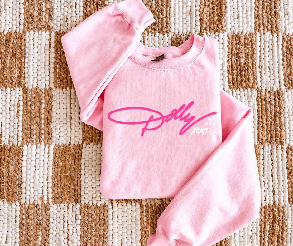 DEAL OF THE DAY - Signed Dolly XOXO Light Pink Tee or Sweatshirt - FINAL SALE - Graphic Tee - The Red Rival