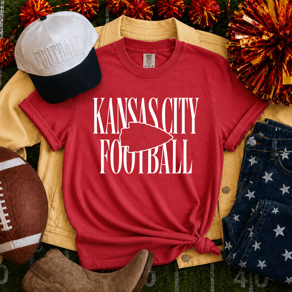 DEAL OF THE DAY - Simple Arrowhead Kansas City Football Red Tee (FINAL SALE) - Tees - The Red Rival