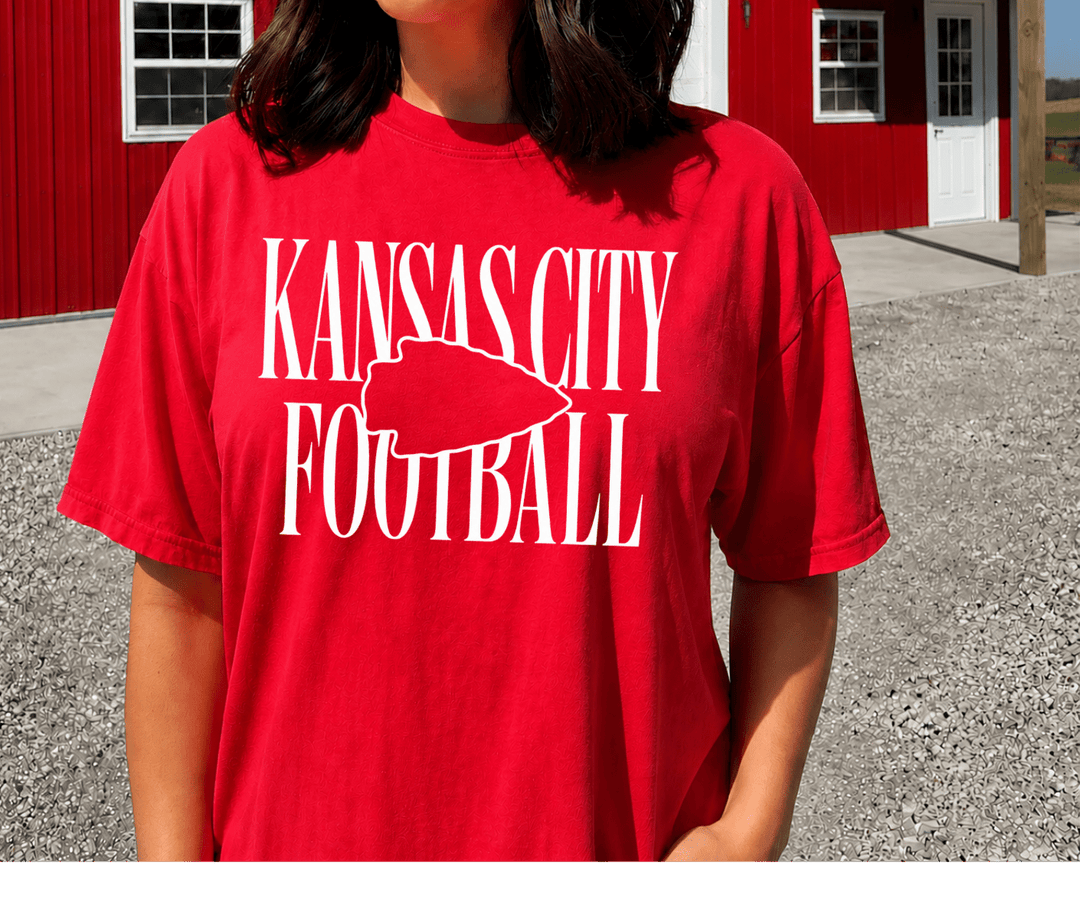 DEAL OF THE DAY - Simple Arrowhead Kansas City Football Red Tee (FINAL SALE) - Tees - The Red Rival