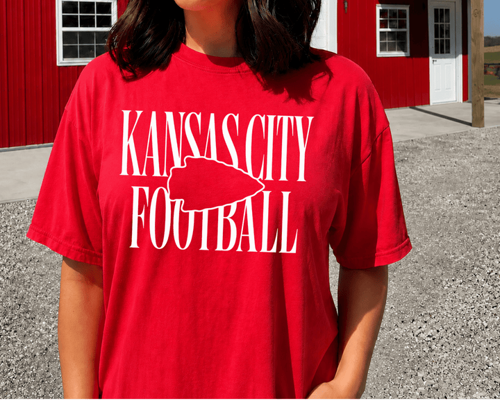 DEAL OF THE DAY - Simple Arrowhead Kansas City Football Red Tee (FINAL SALE) - Tees - The Red Rival