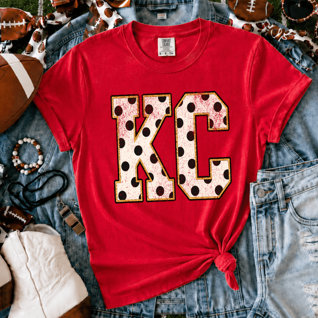 DEAL OF THE DAY - Simple KC Dots Red Tee or Sweatshirt - FINAL SALE - Graphic Tee - The Red Rival