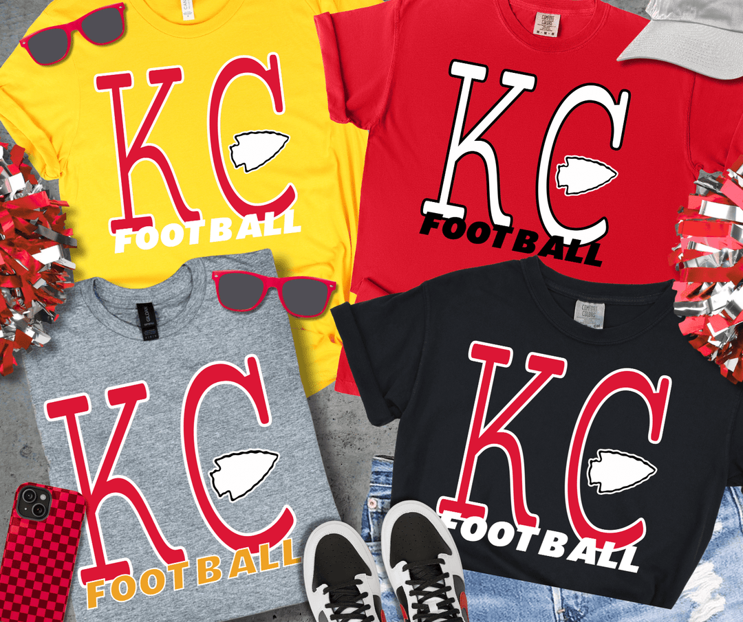 DEAL OF THE DAY - Simple KC Football - Pick Your Tee Color (FINAL SALE) - Tees - The Red Rival