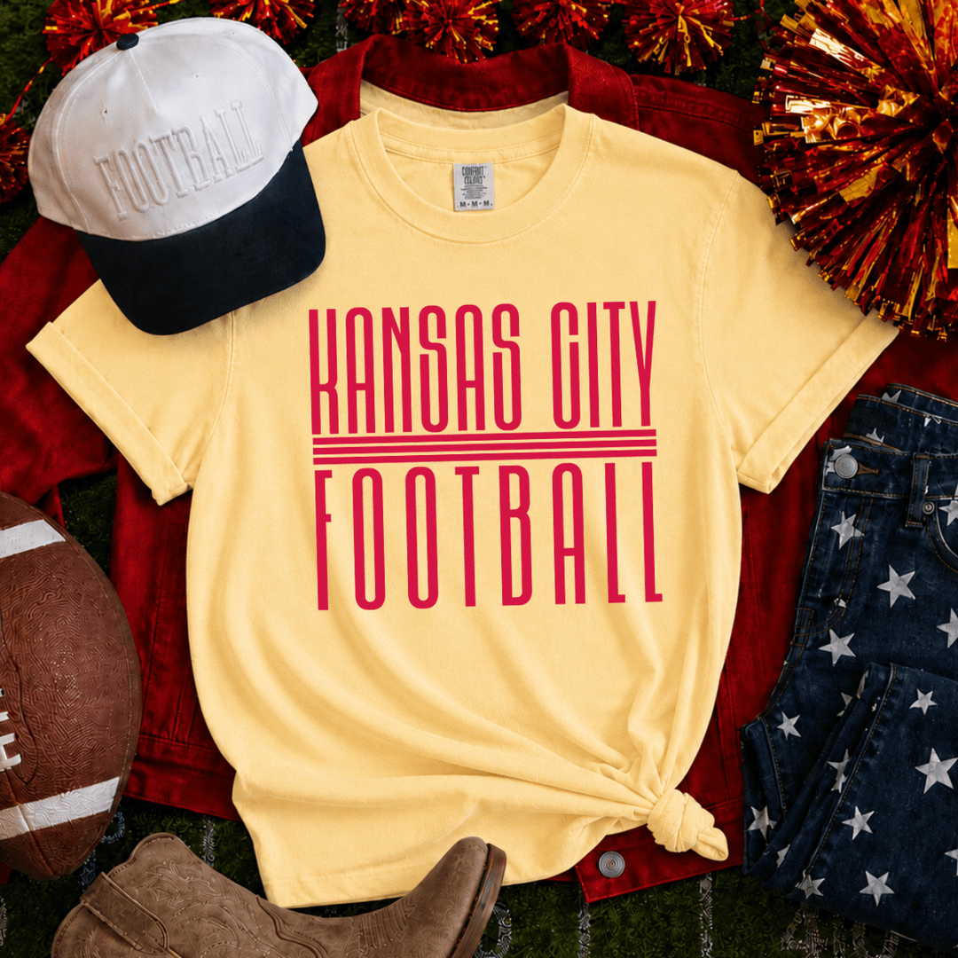 DEAL OF THE DAY - Simple Red Kansas City Football Butter Tee (FINAL SALE) - Tees - The Red Rival