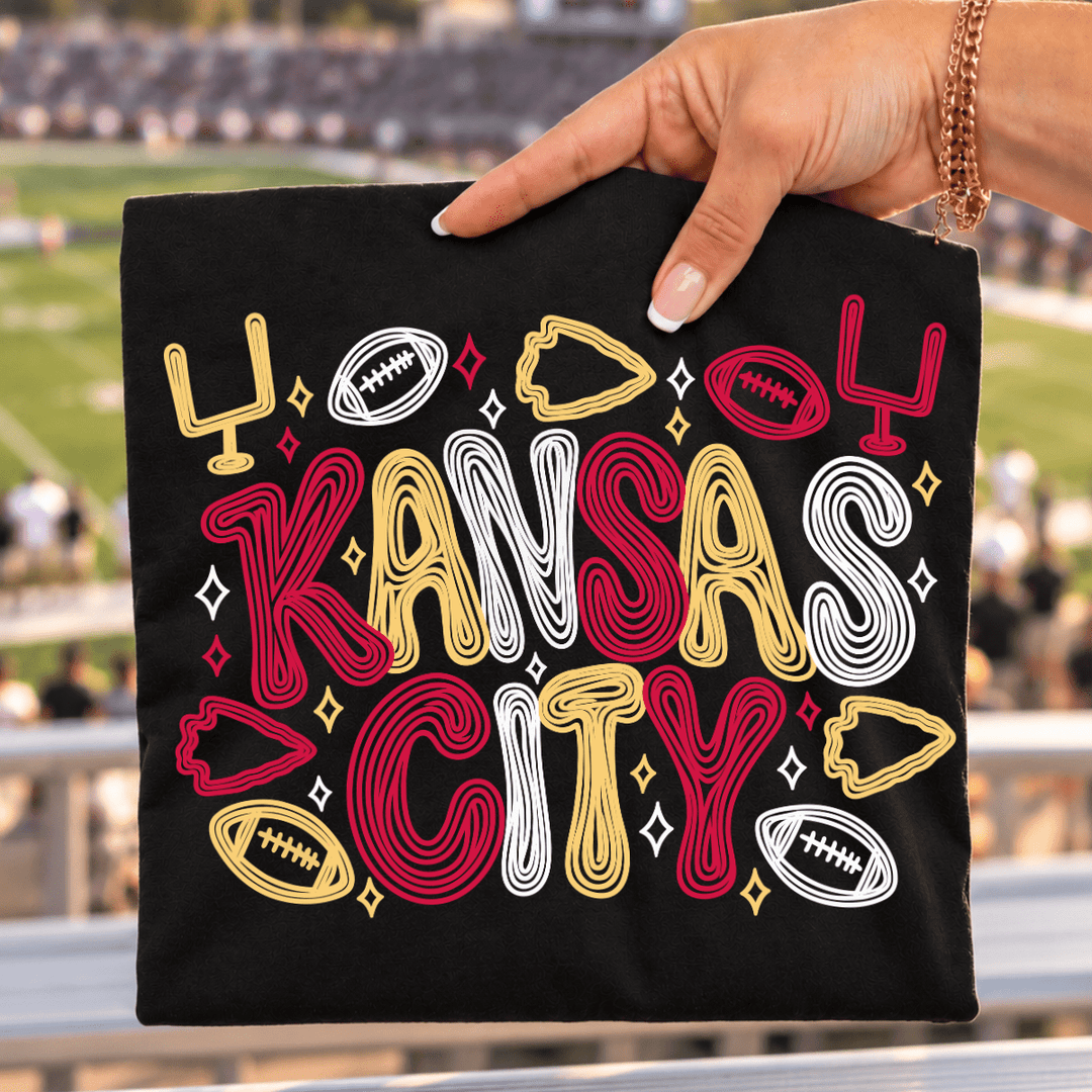 DEAL OF THE DAY - Sketched Kansas City Icons Black Tee or Sweatshirt - FINAL SALE - Graphic Tee - The Red Rival