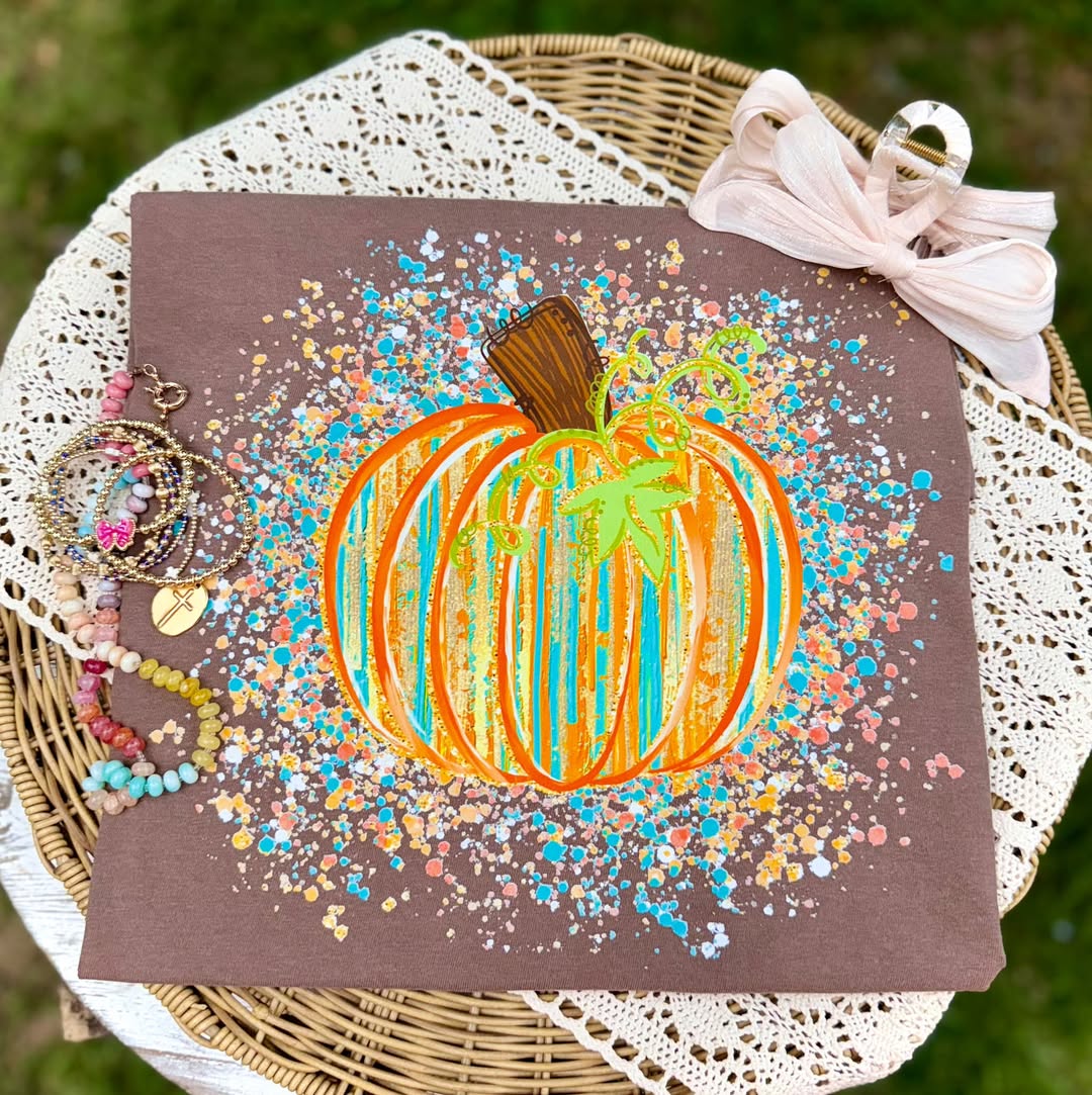 DEAL OF THE DAY - Splatter Pumpkin Brown Tee (FINAL SALE) - Tees - The Red Rival