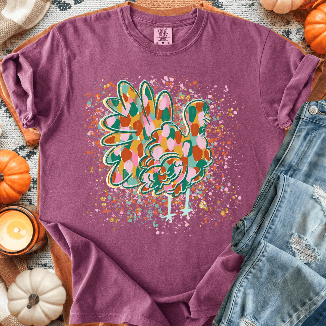 DEAL OF THE DAY - Splatter Spotted Turkey Berry Tee (FINAL SALE) - Tees - The Red Rival