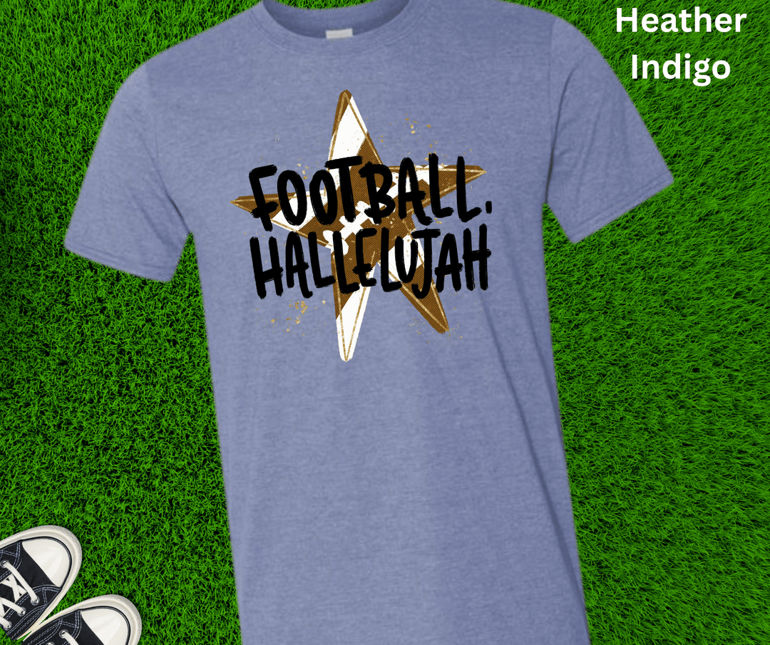 DEAL OF THE DAY - Star Football Hallelujah (Pick your tee color) (FINAL SALE) - Graphic Tee - The Red Rival