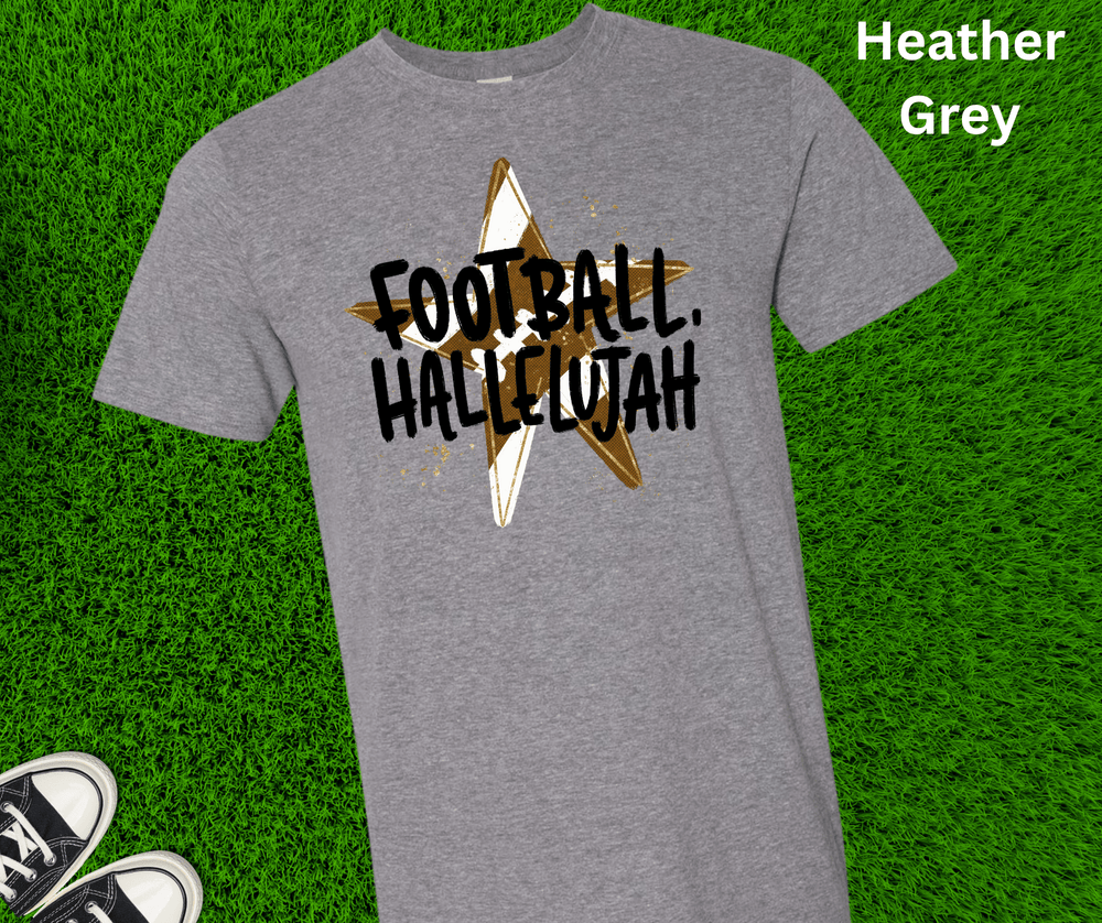 DEAL OF THE DAY - Star Football Hallelujah (Pick your tee color) (FINAL SALE) - Graphic Tee - The Red Rival