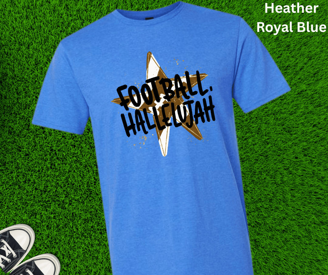 DEAL OF THE DAY - Star Football Hallelujah (Pick your tee color) (FINAL SALE) - Graphic Tee - The Red Rival