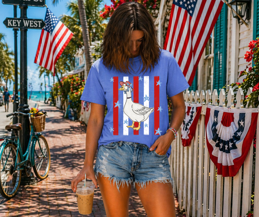 DEAL OF THE DAY - Stars & Stripes Patriotic Goose Blue Tee (FINAL SALE) - Tees - The Red Rival