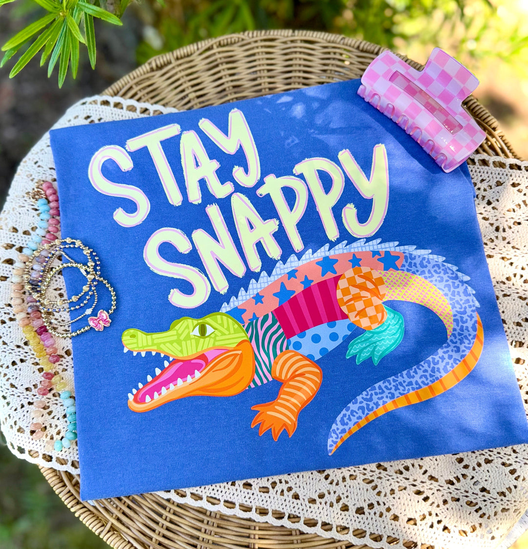 DEAL OF THE DAY - Stay Snappy Blue Tee (FINAL SALE) - Tees - The Red Rival