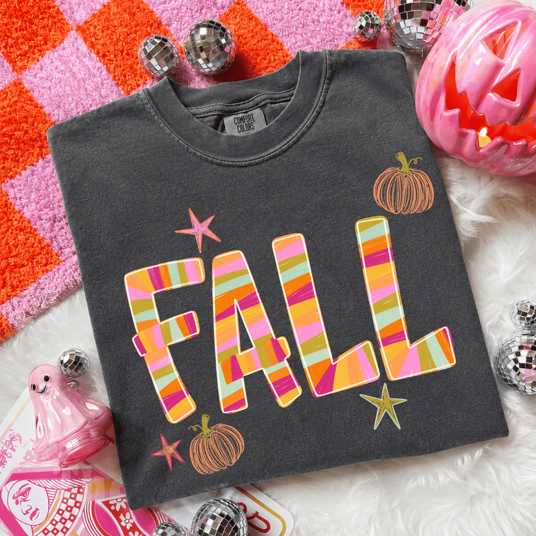 DEAL OF THE DAY - Striped Fall Letters Pepper Tee (FINAL SALE) - Tees - The Red Rival
