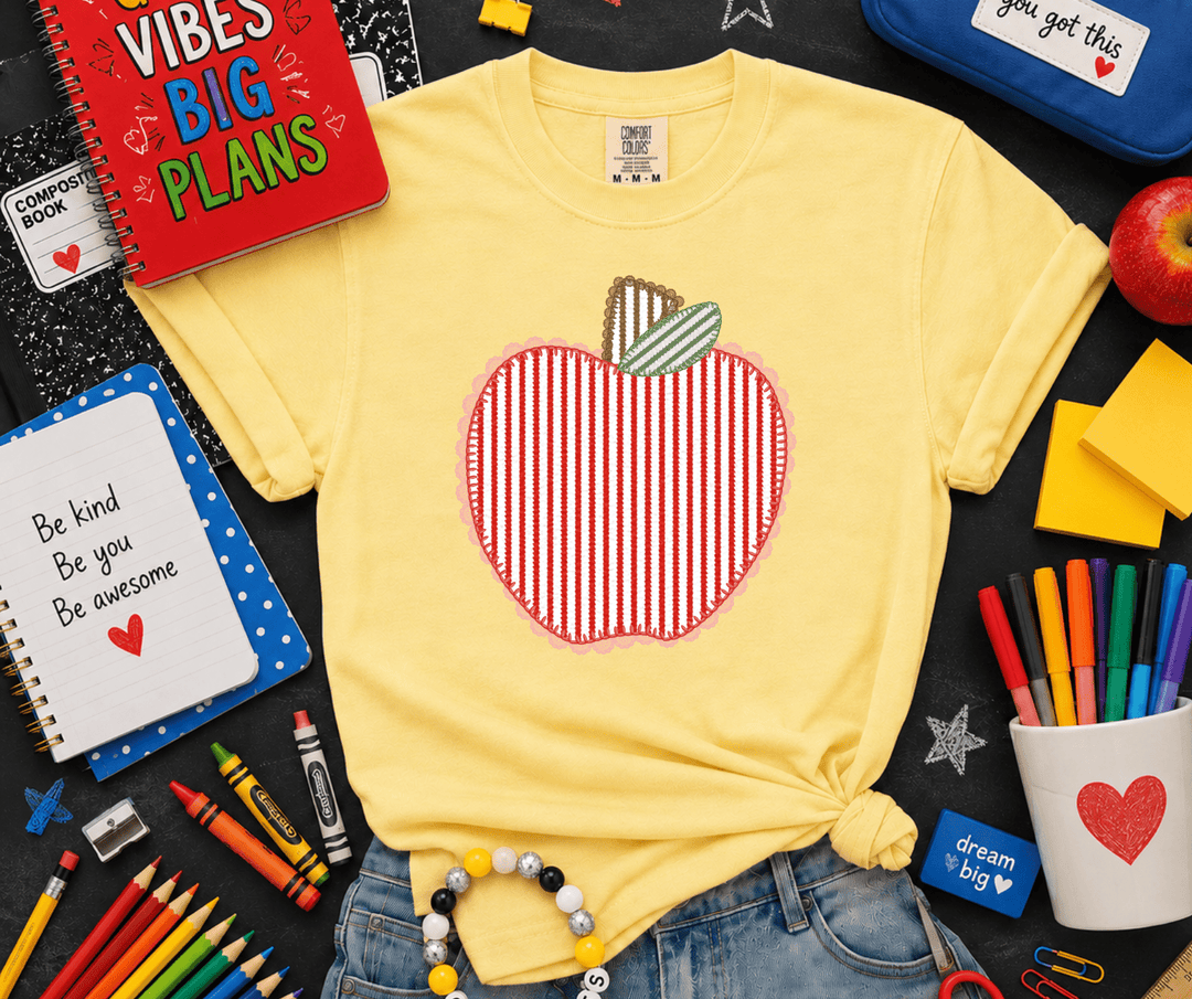 DEAL OF THE DAY - Stripped Apple Yellow Tee (FINAL SALE) - Graphic Tee - The Red Rival