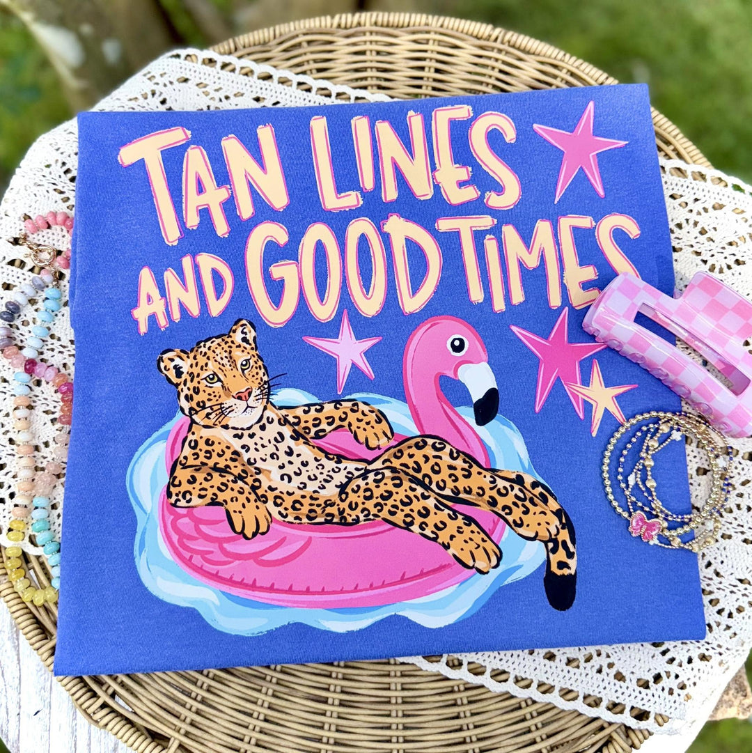 DEAL OF THE DAY - Tan Lines and Good Times Blue Tee (FINAL SALE) - Tees - The Red Rival