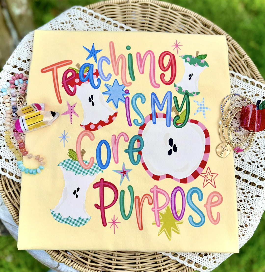 DEAL OF THE DAY - Teaching is My Core Purpose Butter Tee (FINAL SALE) - Tees - The Red Rival