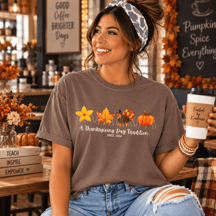 DEAL OF THE DAY - Thanksgiving Balloons Brown Tee or Sweatshirt - FINAL SALE - Graphic Tee - The Red Rival