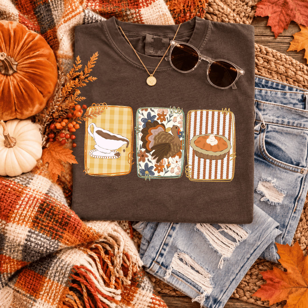 DEAL OF THE DAY - Thanksgiving Frames Brown Tee (FINAL SALE) - Tees - The Red Rival