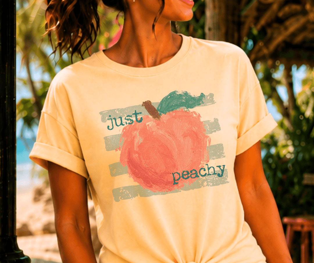 DEAL OF THE DAY - Watercolor Just Peachy Yellow Tee (FINAL SALE) - Graphic Tee - The Red Rival