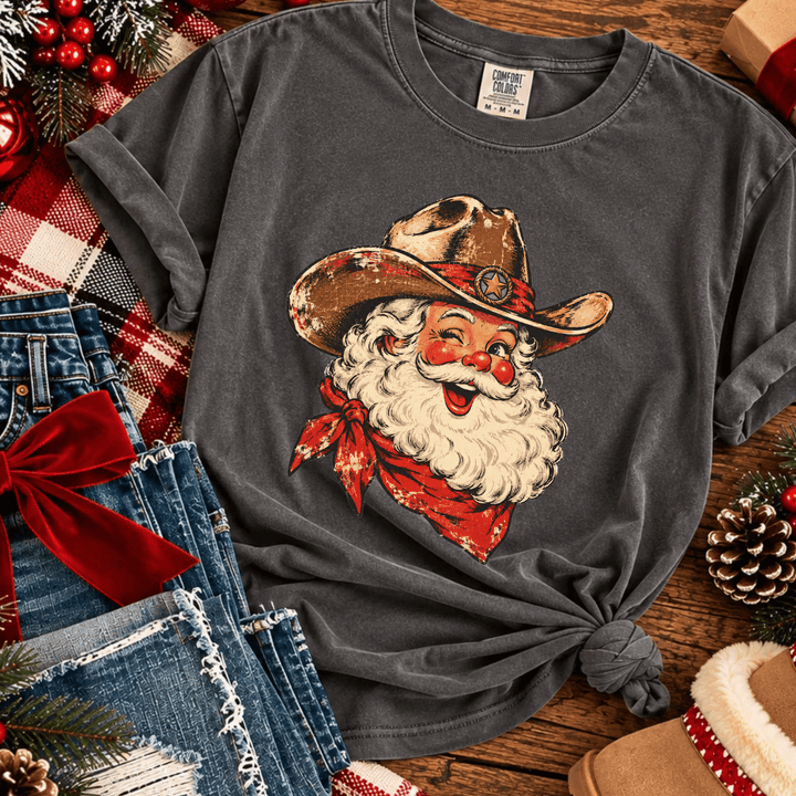 DEAL OF THE DAY - Western Santa - Grey Tee or Sweatshirt (FINAL SALE) - Tees - The Red Rival