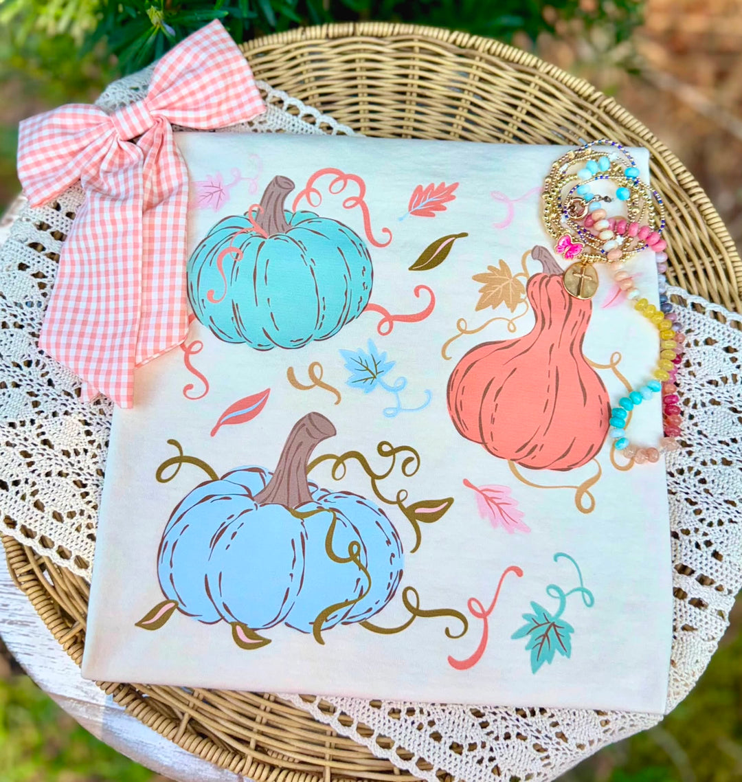 DEAL OF THE DAY - Whimsical Pumpkins Ivory Tee - (FINAL SALE) - Tees - The Red Rival