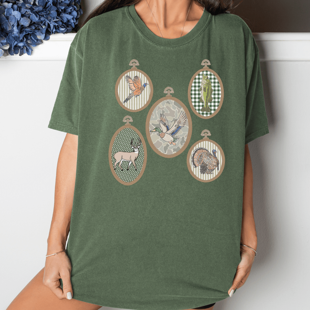 DEAL OF THE DAY - Woodsy Animals Frames Hemp Tee (FINAL SALE) - Tees - The Red Rival