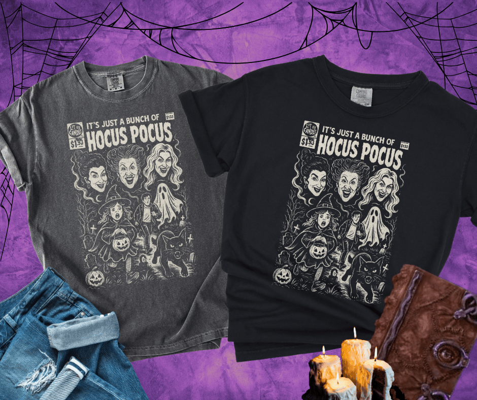 Distressed Sanderson Sisters & Dani Poster Graphic Tee (Pick Your Tee Color) - Graphic Tee - The Red Rival