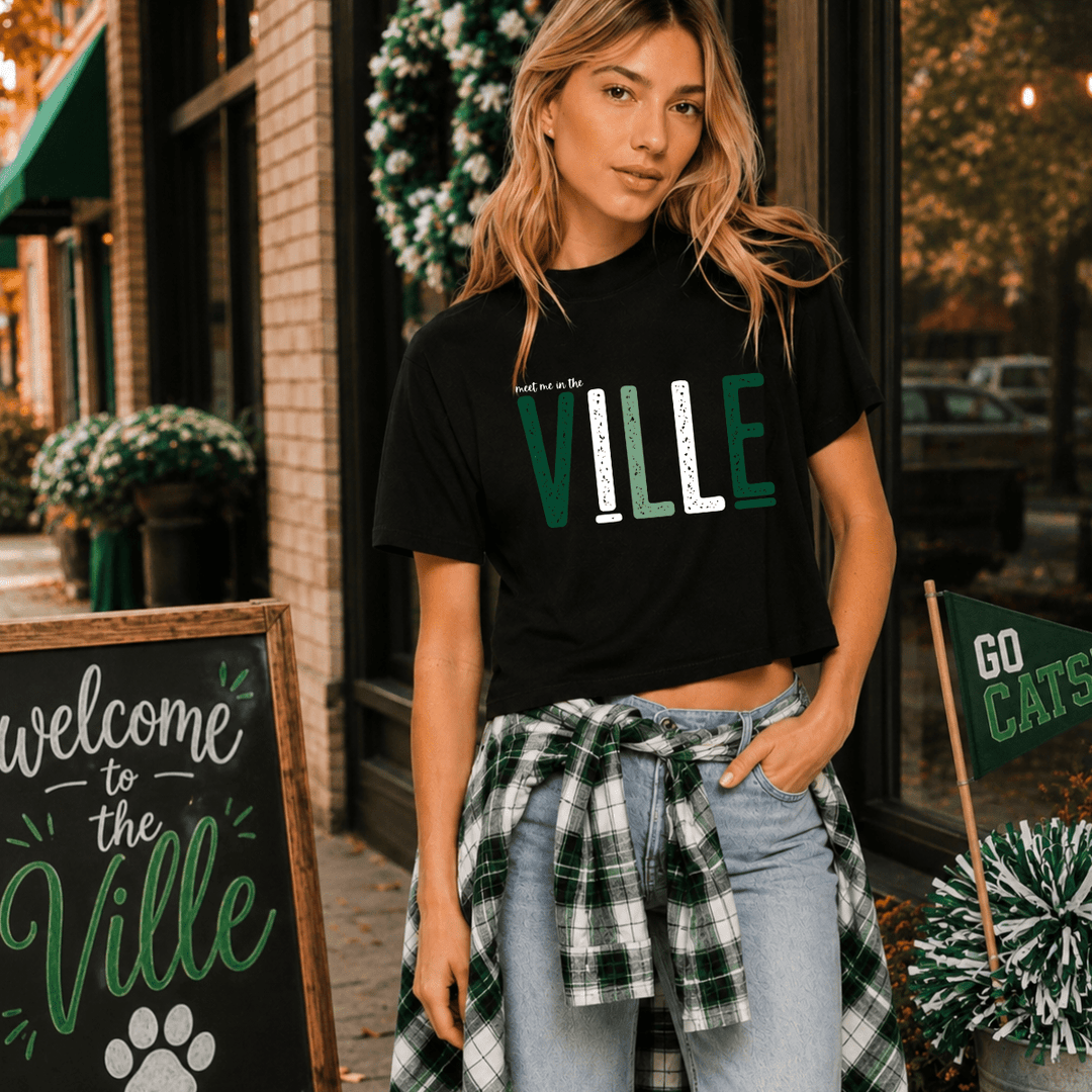 Distressed Take me to The Ville Black Tee - Tees - The Red Rival